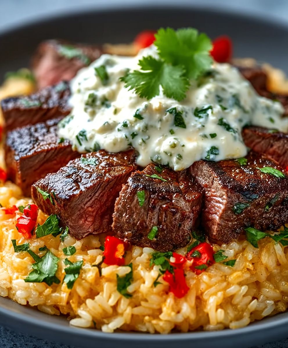 Steak Queso Rice