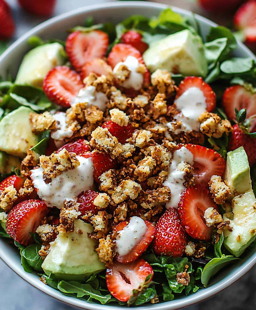 Strawberry crunch salad