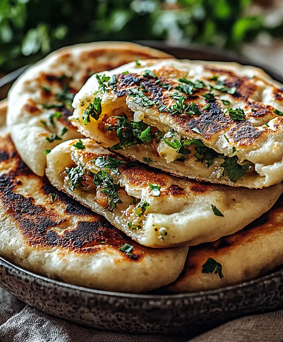 Dumpling stuffed flatbreads