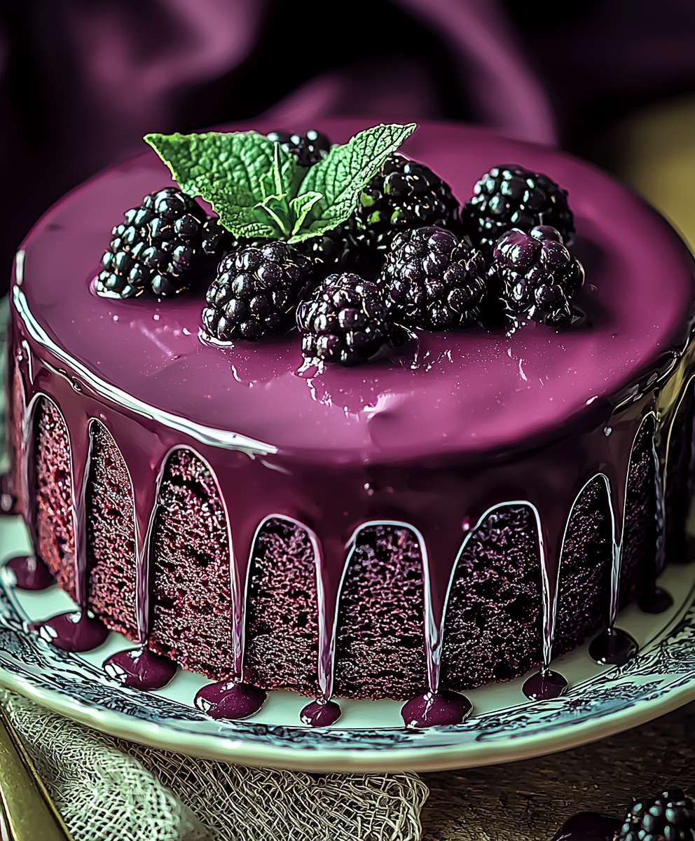 Blackberry Gothic Velvet Cake
