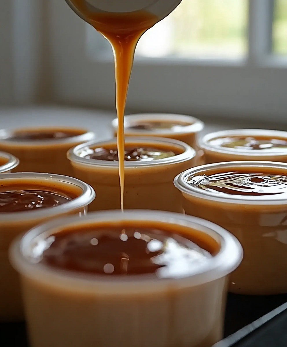 Caramel cream pots