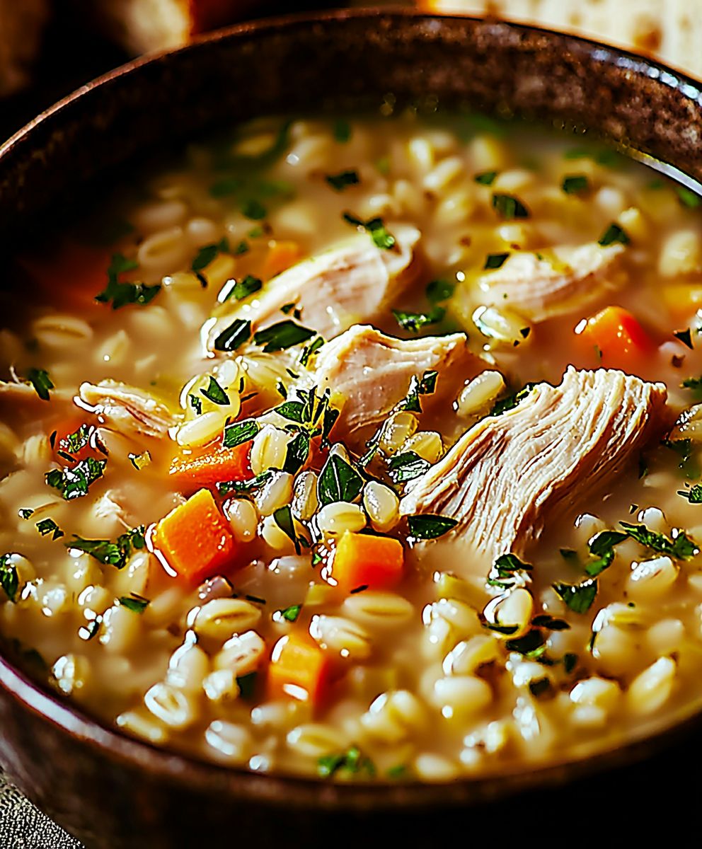 Chicken barley soup