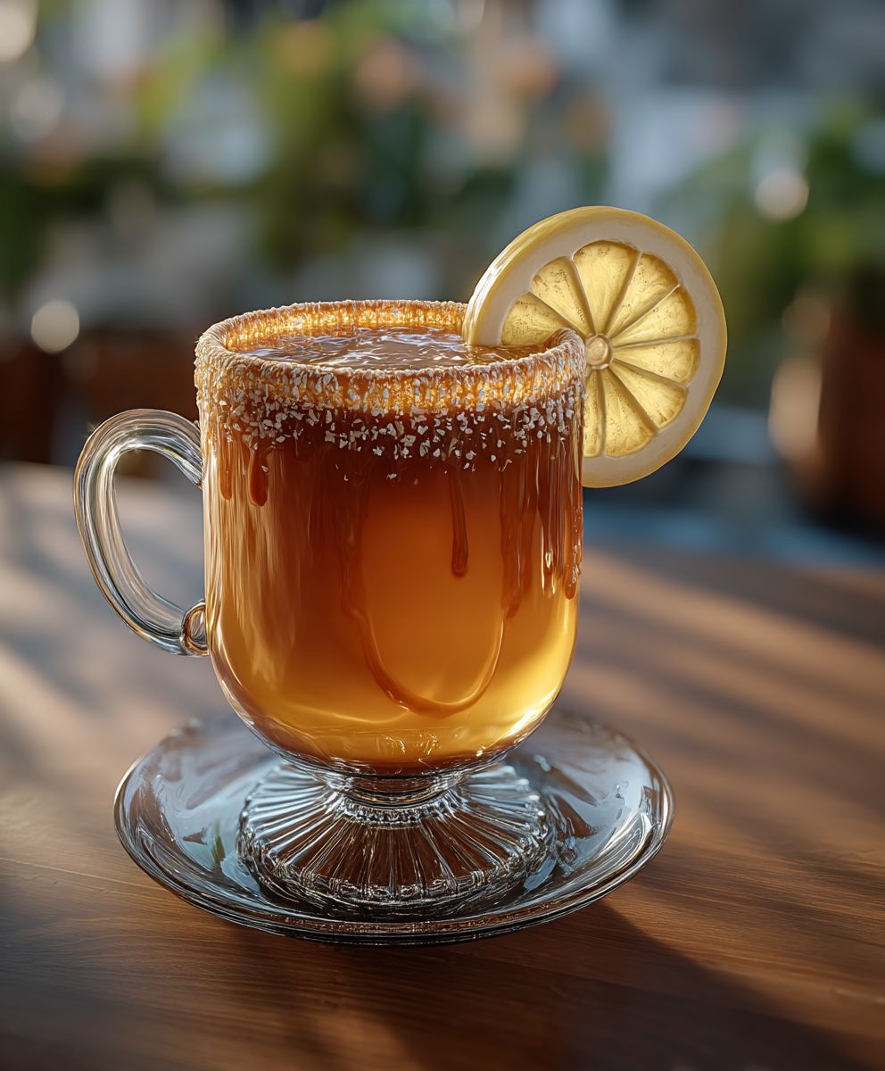 Hot caramel grog