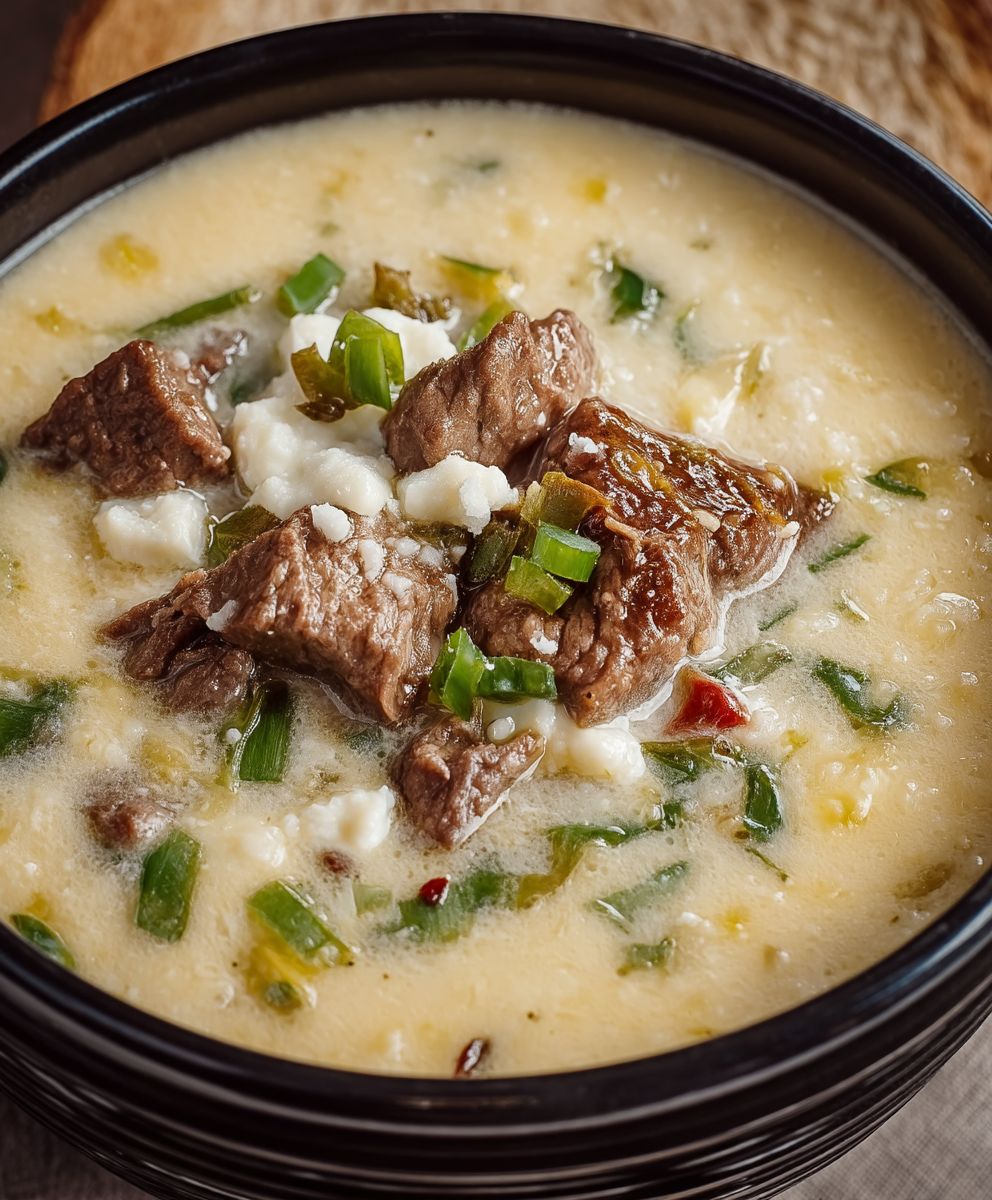 Philly Cheesesteak Soup