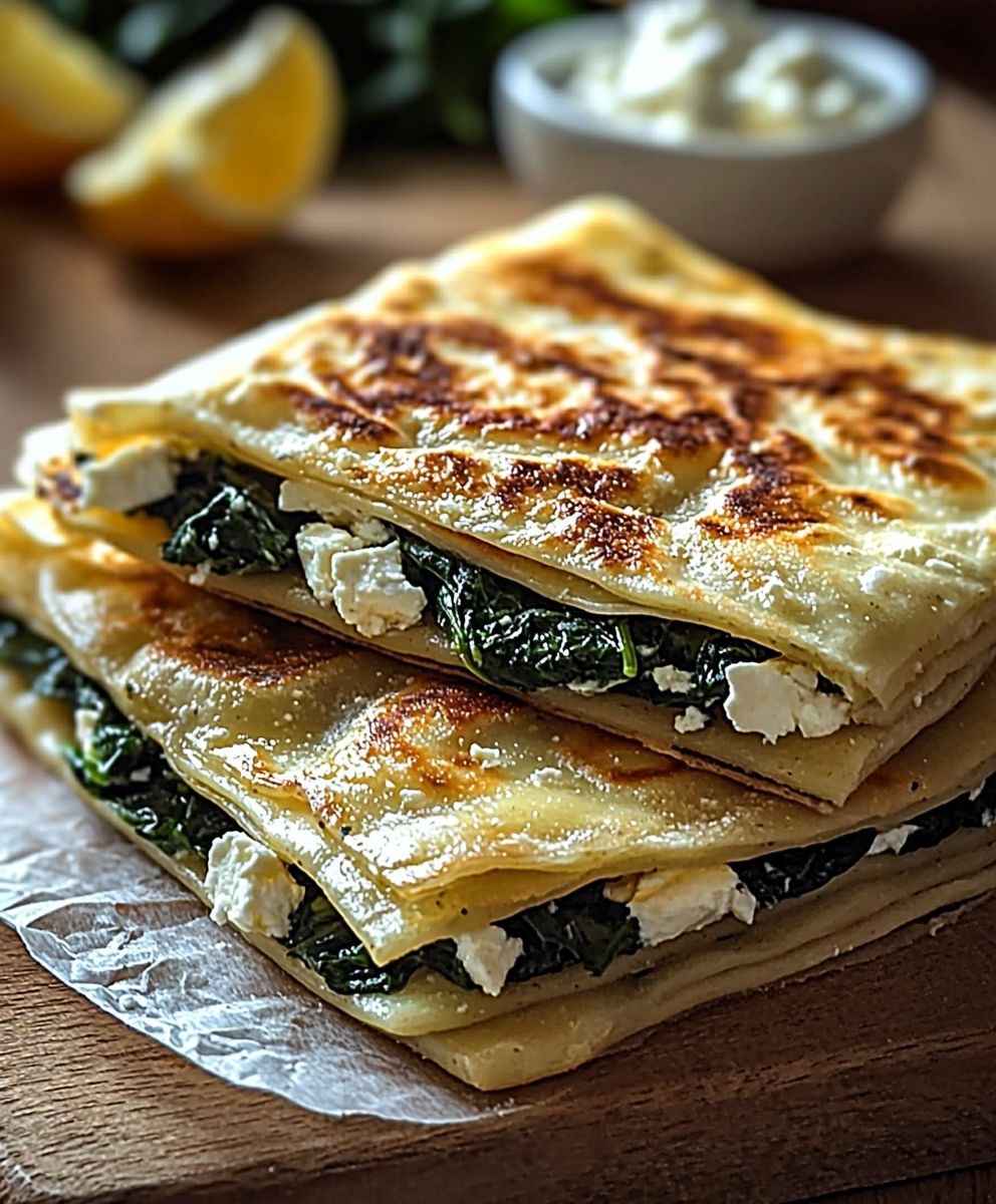 Spinach and Feta Gozleme