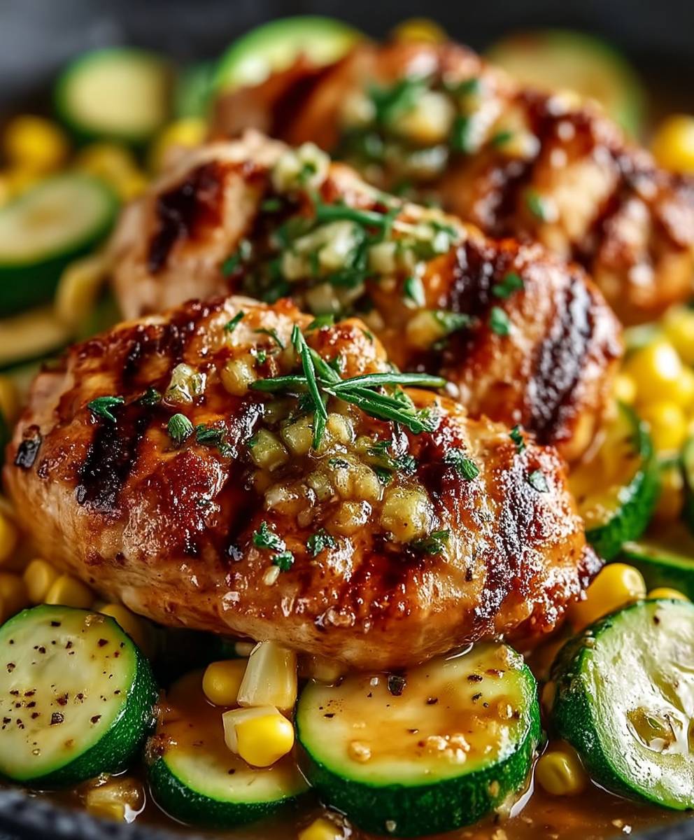 Garlic Butter Chicken Zucchini Corn