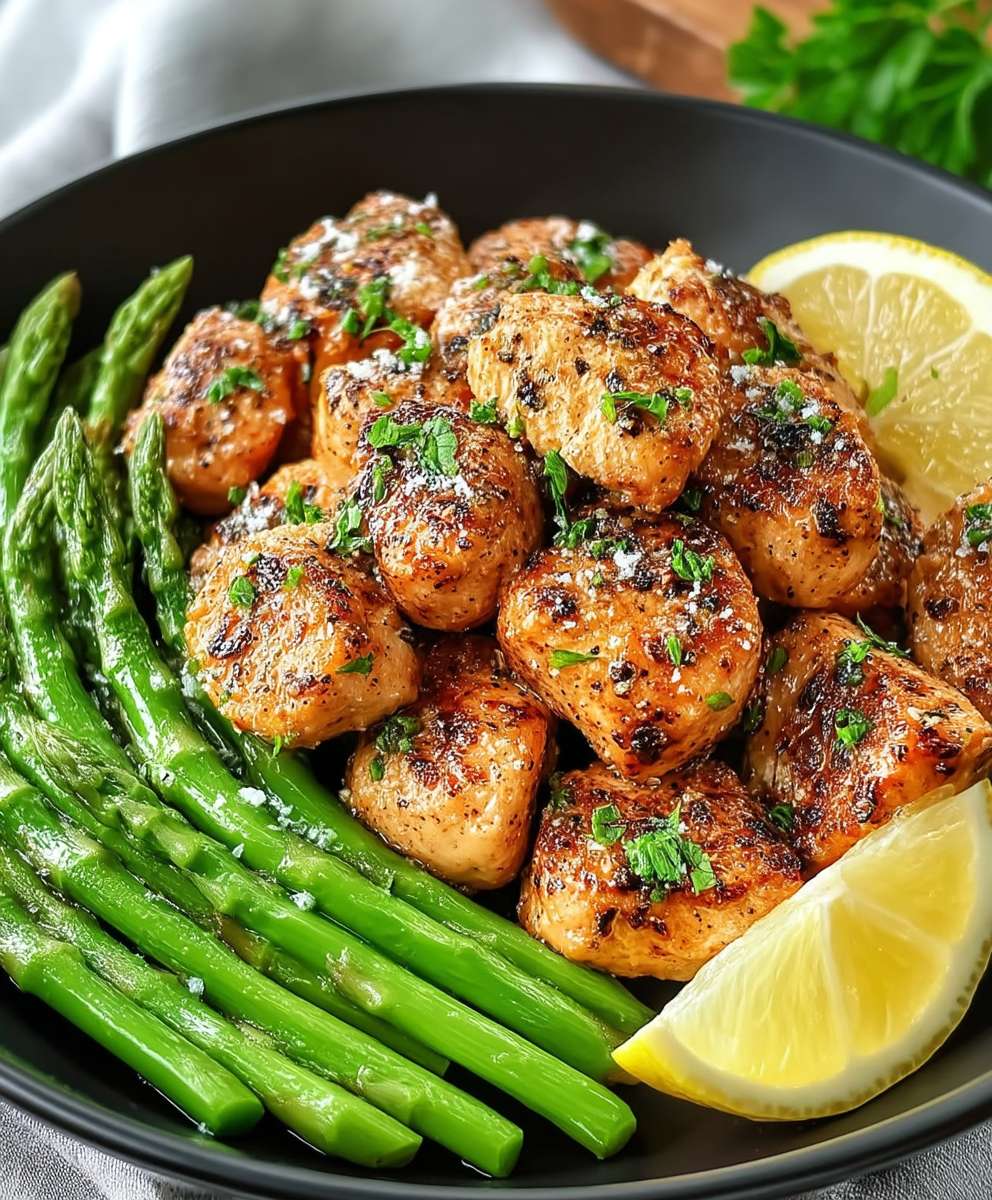 Garlic butter chicken asparagus