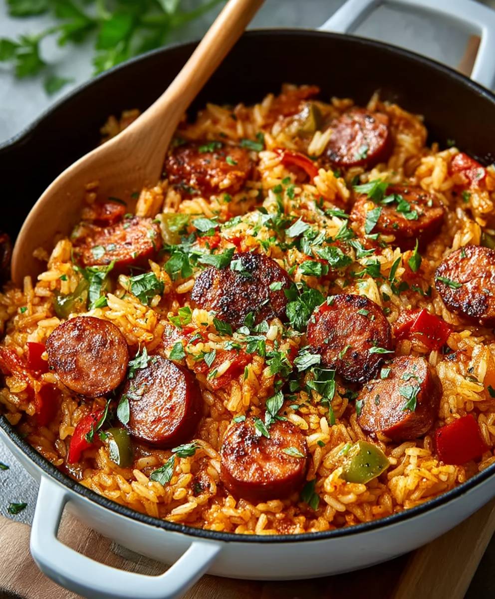 Cajun sausage rice skillet