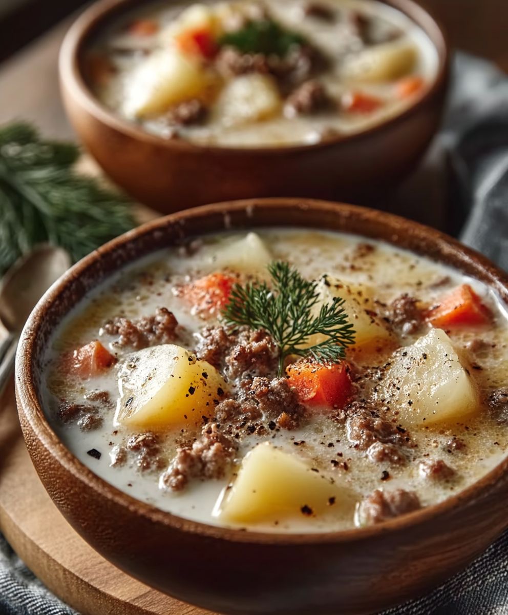 Potato hamburger soup