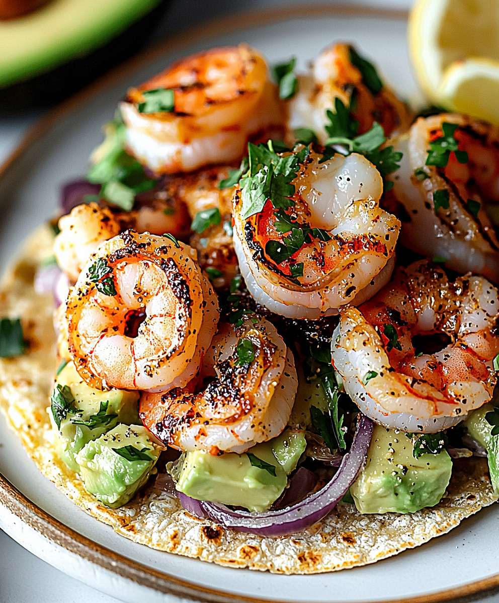 Shrimp Avocado Tostadas