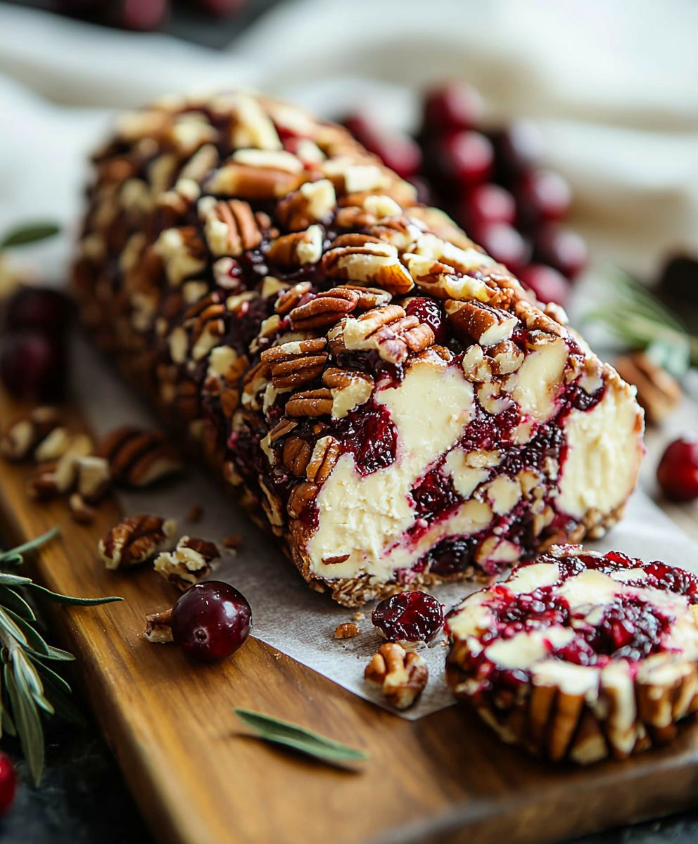 Cranberry Pecan Cheese Log