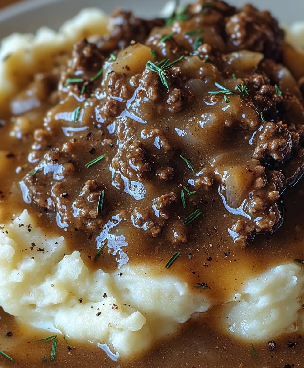 Ground Beef Gravy Mashed Potatoes
