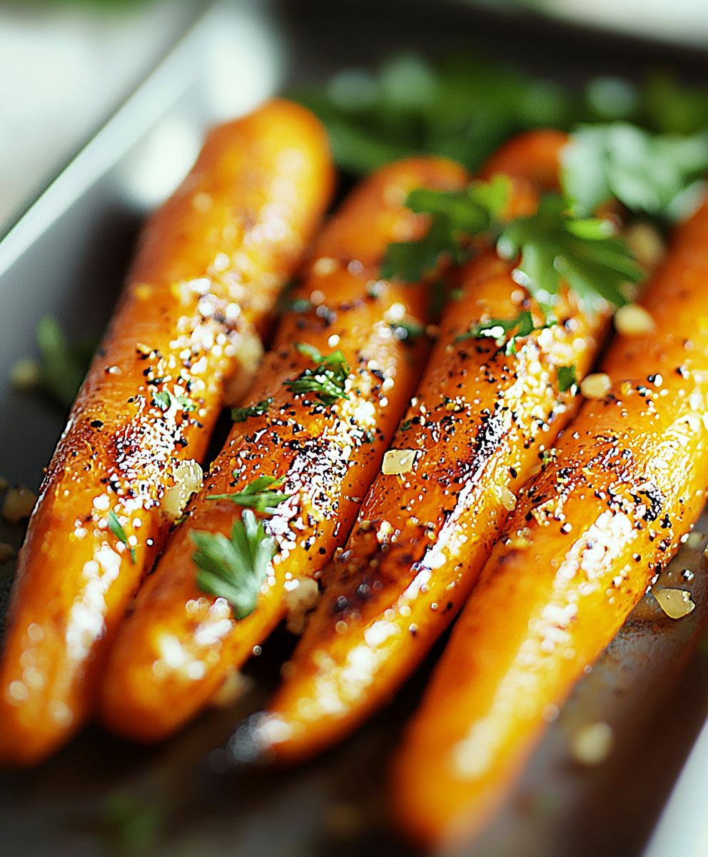 Lemon Garlic Roasted Carrots