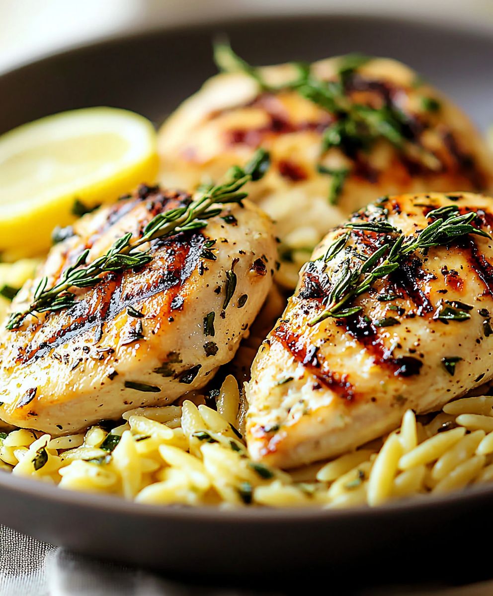 Garlic Herb Chicken Orzo