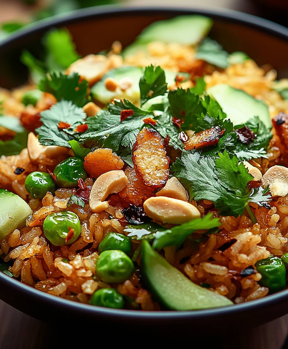 Satay Crispy Rice Salad