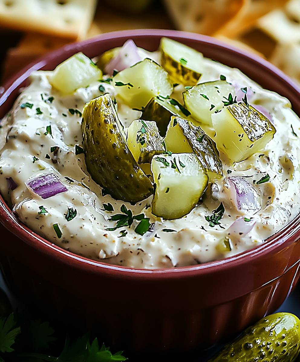 Creamy pickle dip