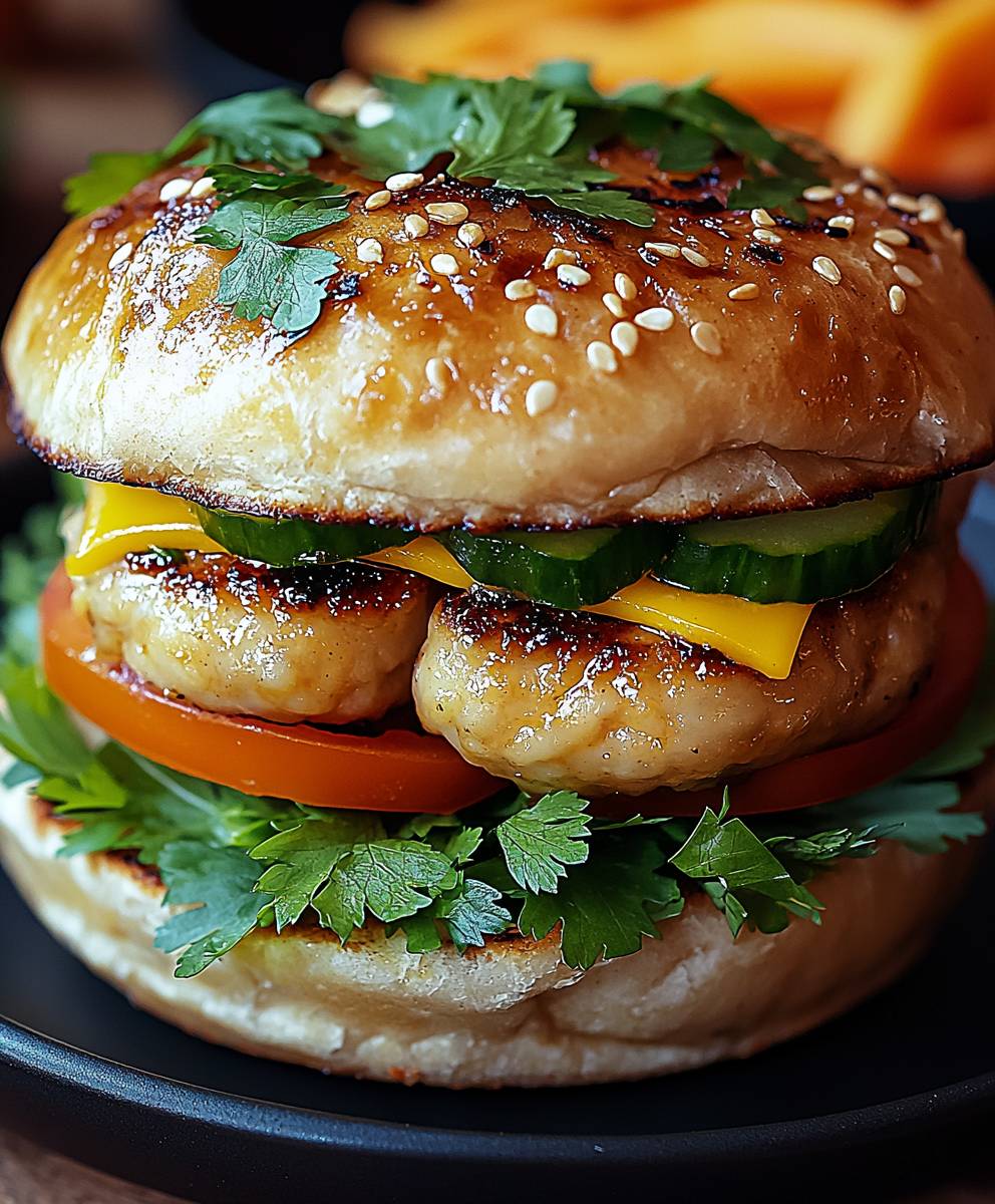 Chicken Dumpling Burgers