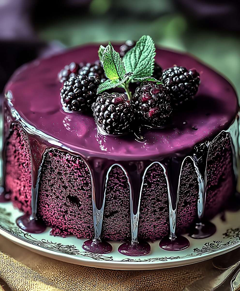 Blackberry Gothic Velvet Cake