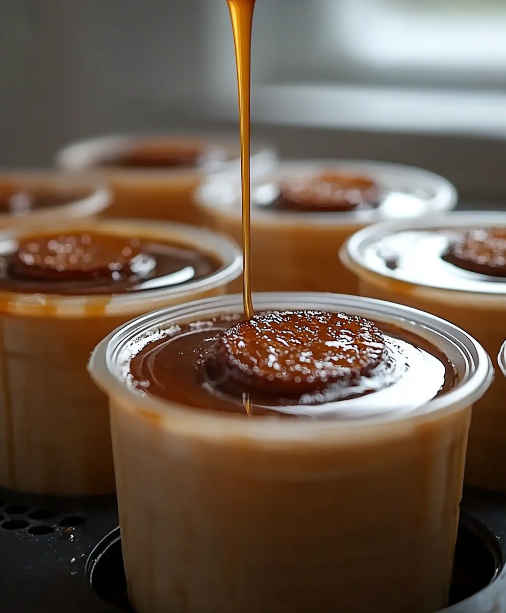 Caramel cream pots