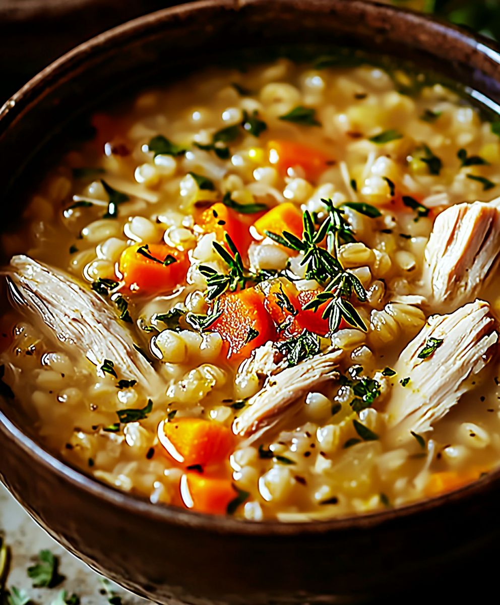 Chicken barley soup