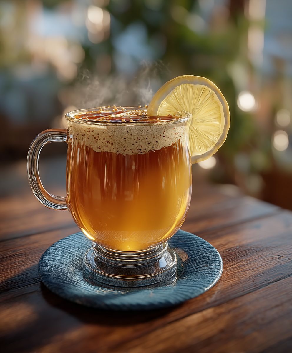 Hot caramel grog