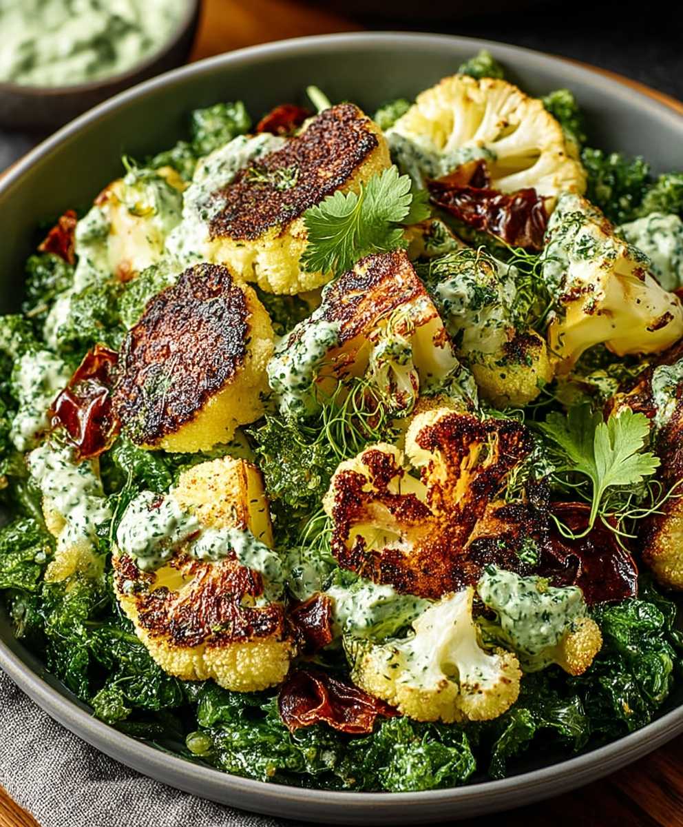 Cauliflower Green Goddess Salad