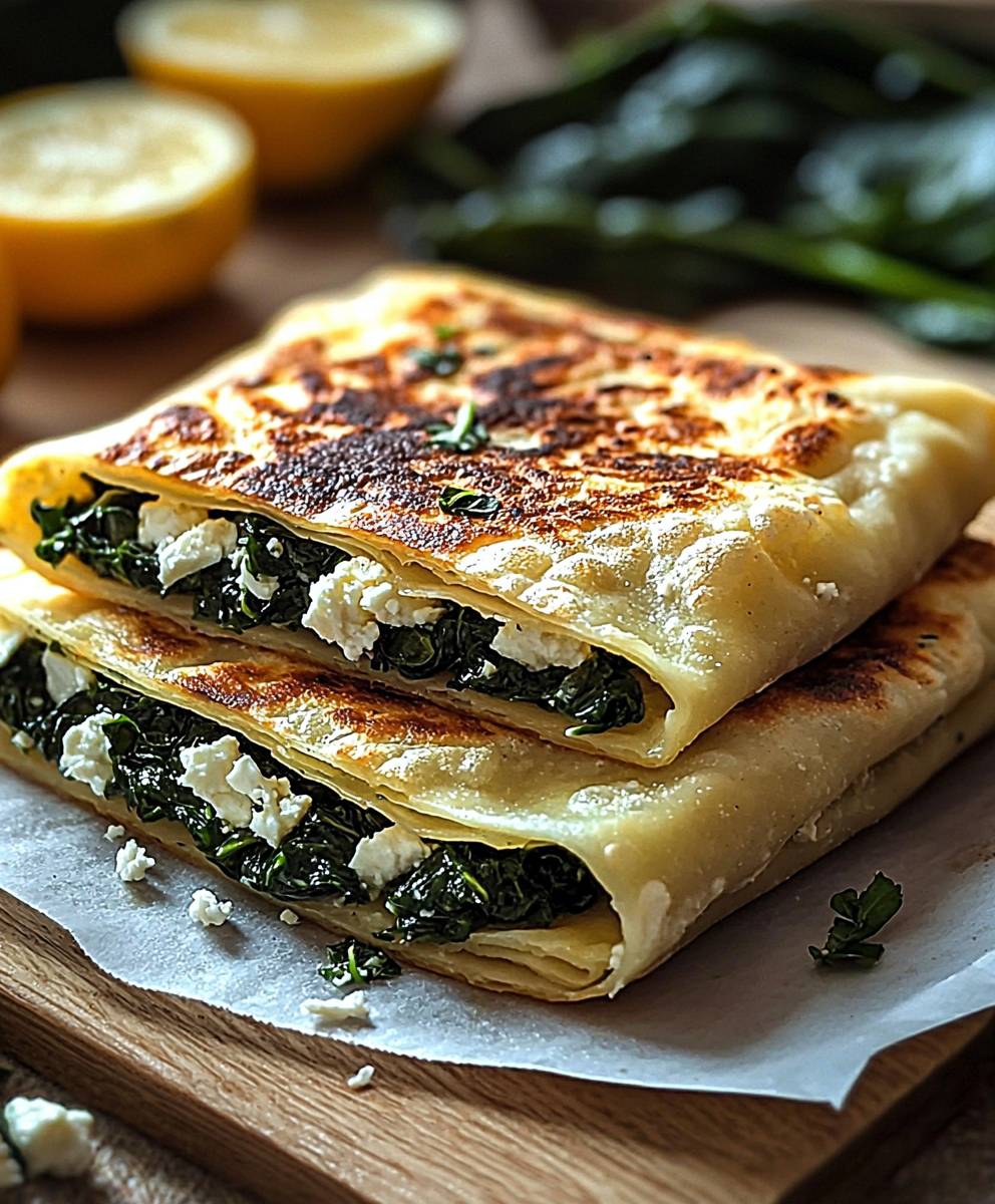 Spinach and Feta Gozleme