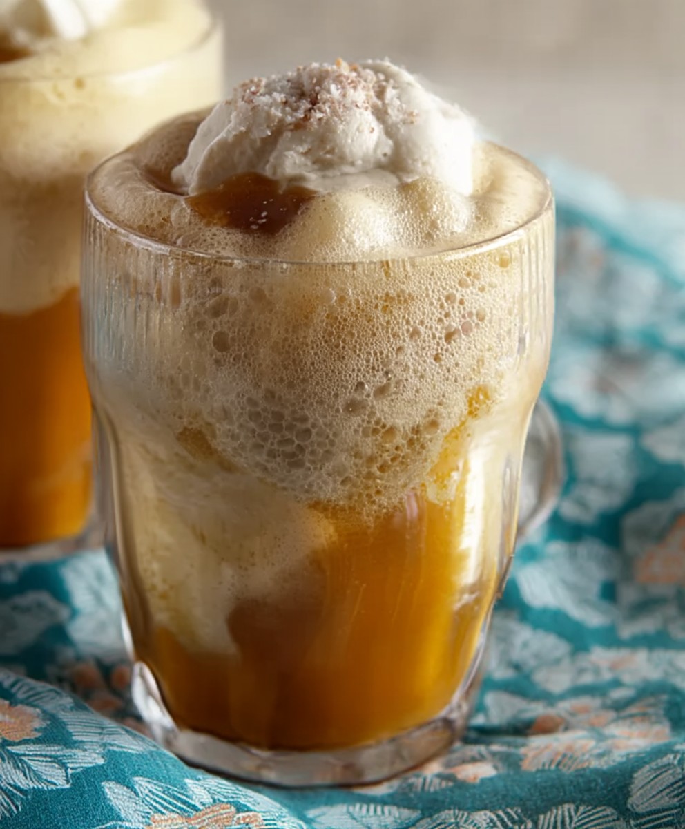 Pumpkin beer float