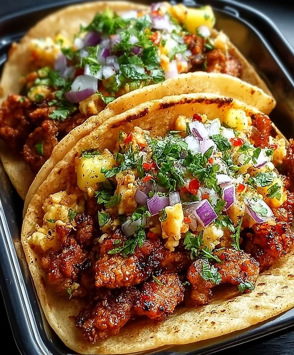 Scrambled egg tacos