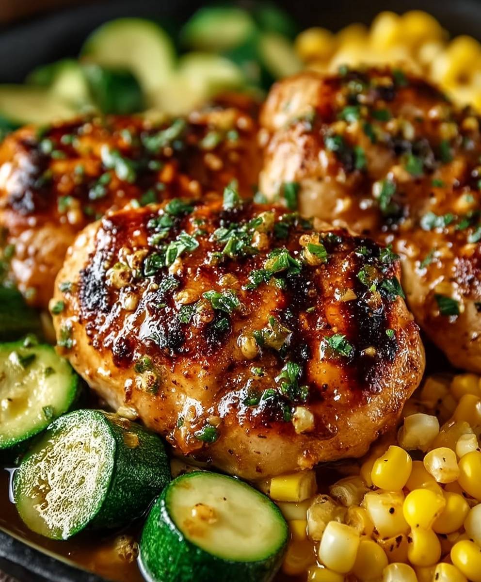 Garlic Butter Chicken Zucchini Corn