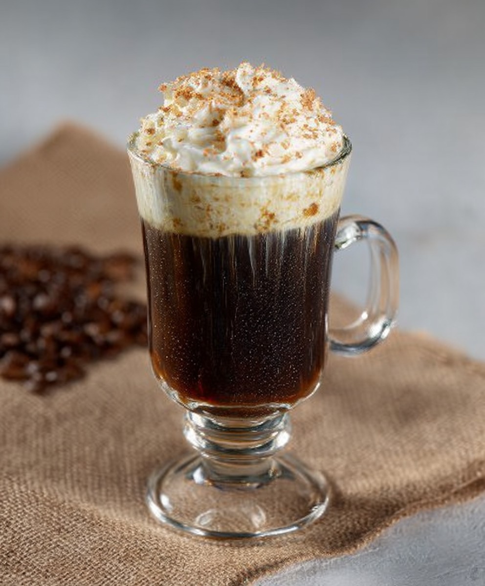 Irish coffee cocktail