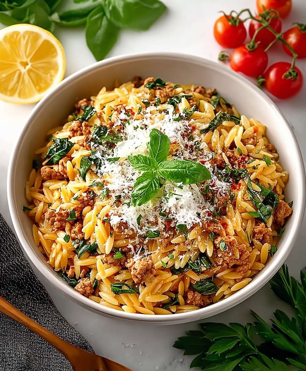 Ground Turkey Orzo