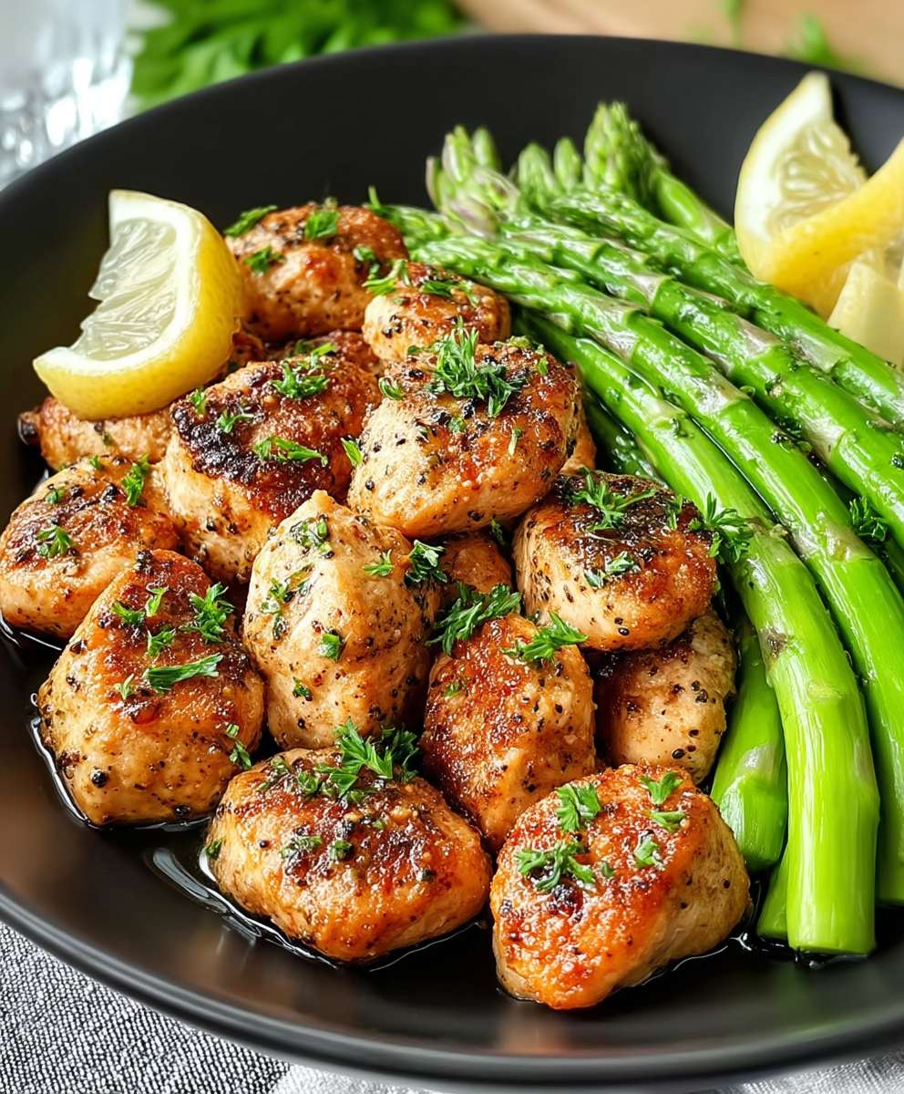 Garlic butter chicken asparagus