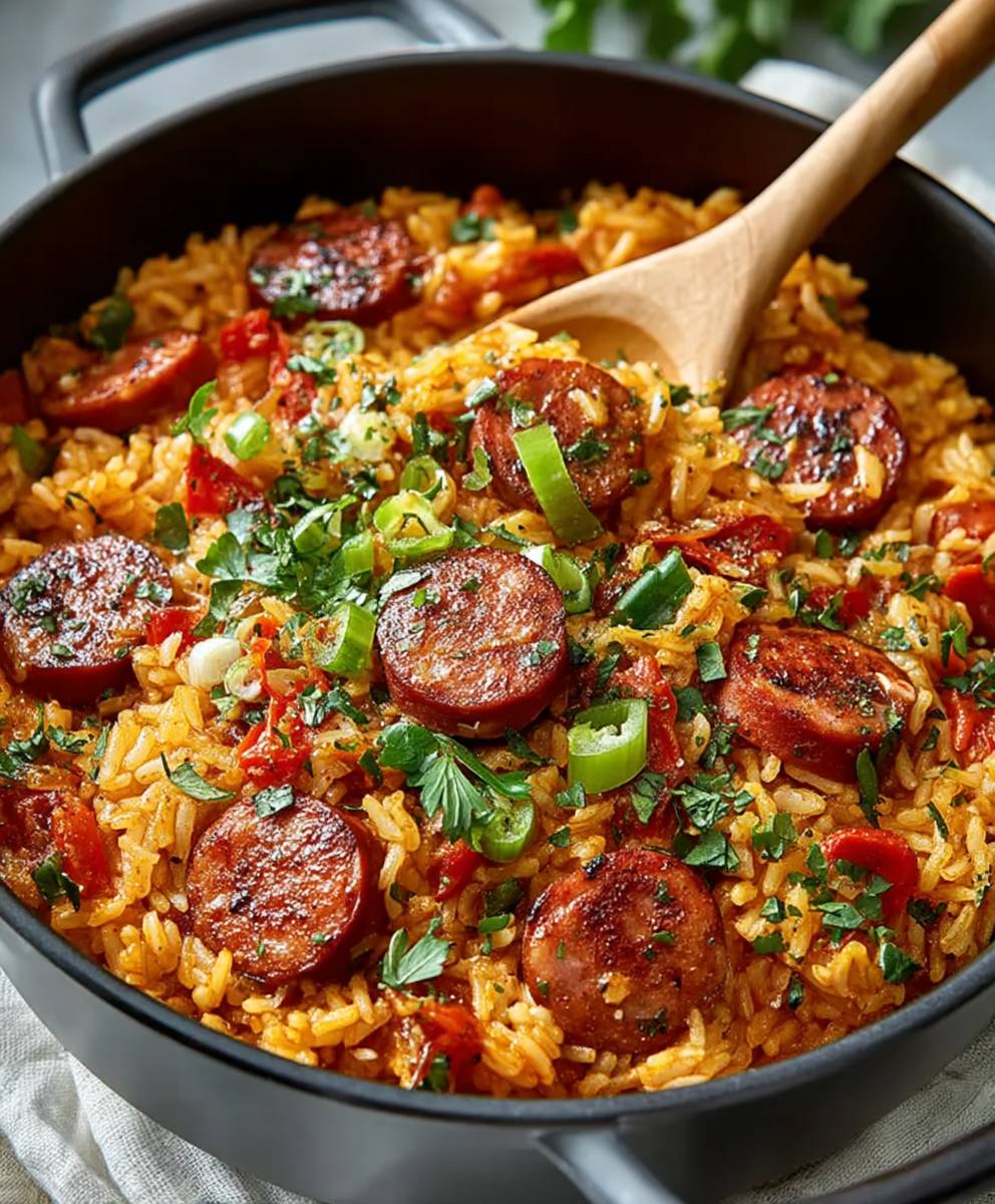 Cajun sausage rice skillet