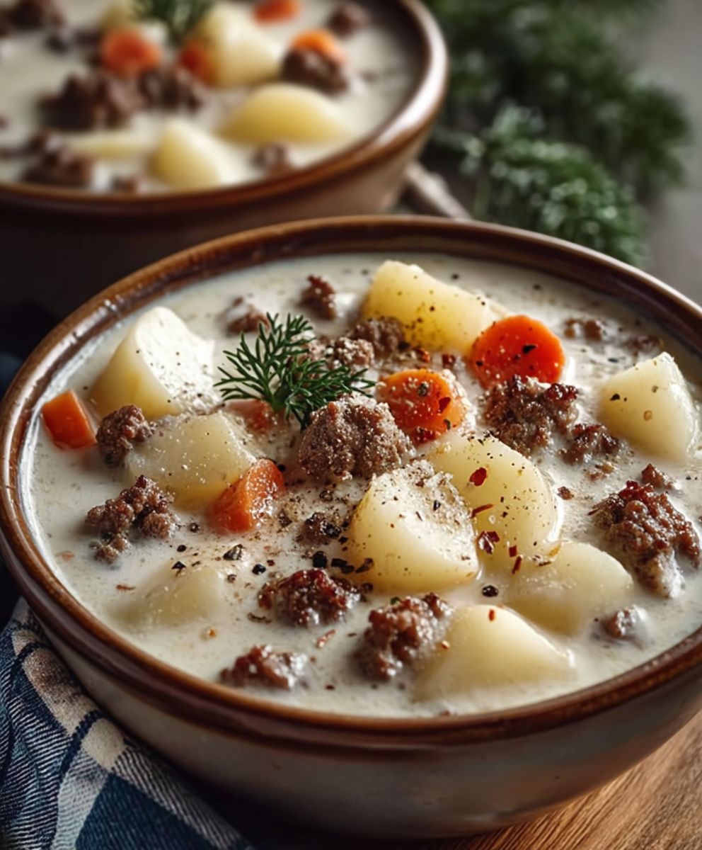 Potato hamburger soup