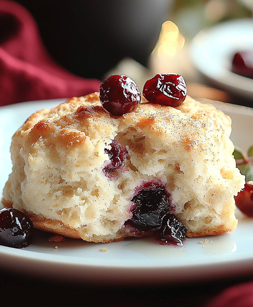 Cranberry Cinnamon Skillet Biscuits