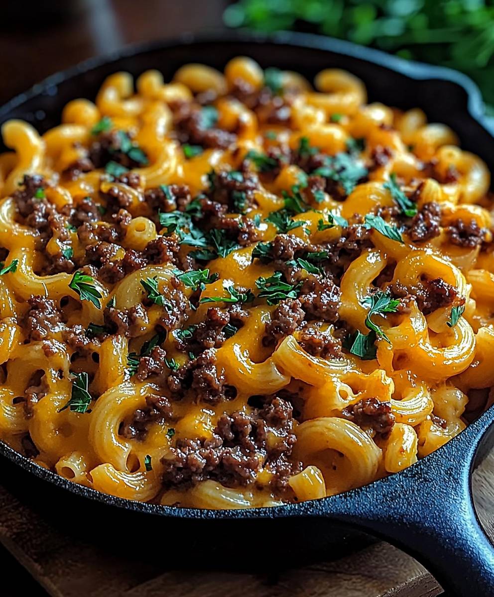 Cheeseburger Macaroni Skillet