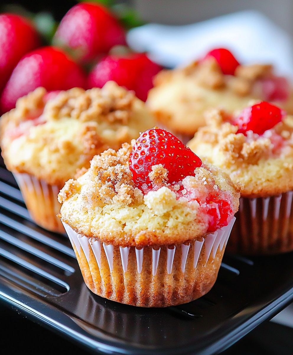 Strawberry Streusel Cobbler Muffins