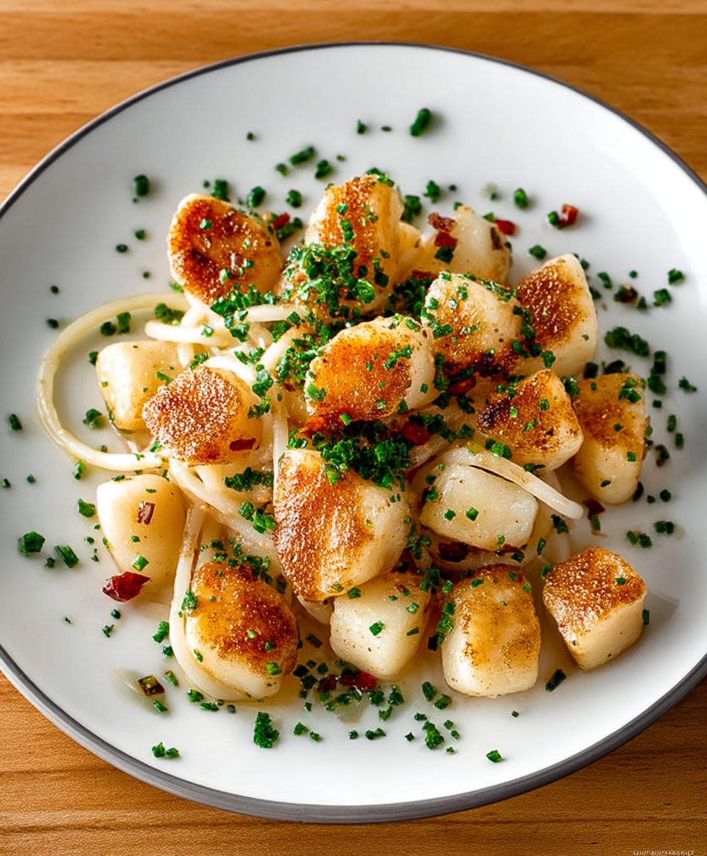 Aglio olio pan fried