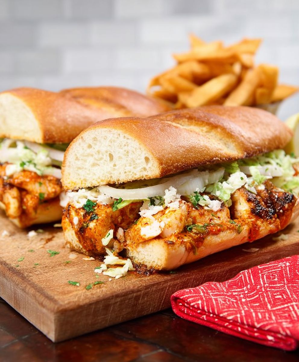Buffalo wing garlic hoagies