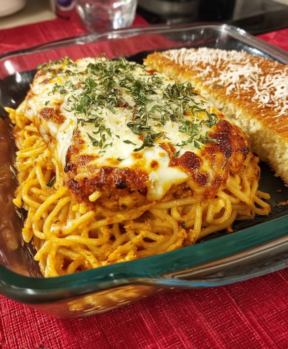 Baked Spaghetti Alfredo