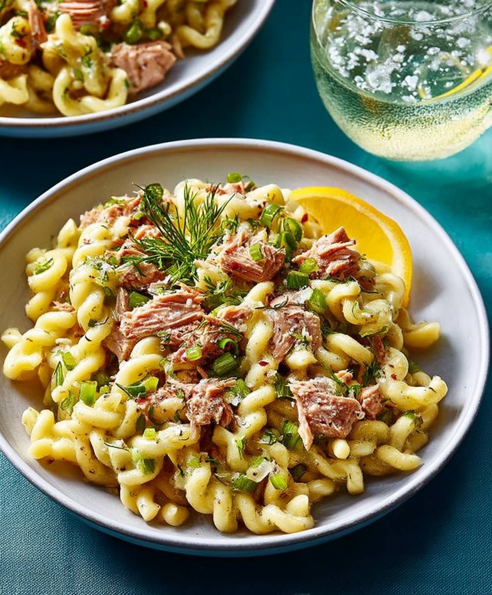 Lemony tuna pasta