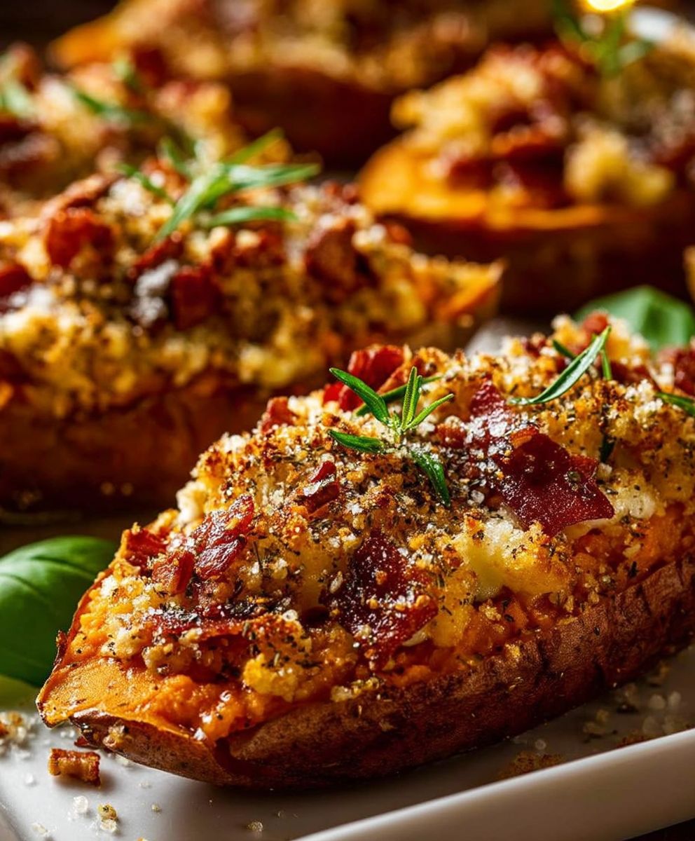 Stuffed sweet potato holiday