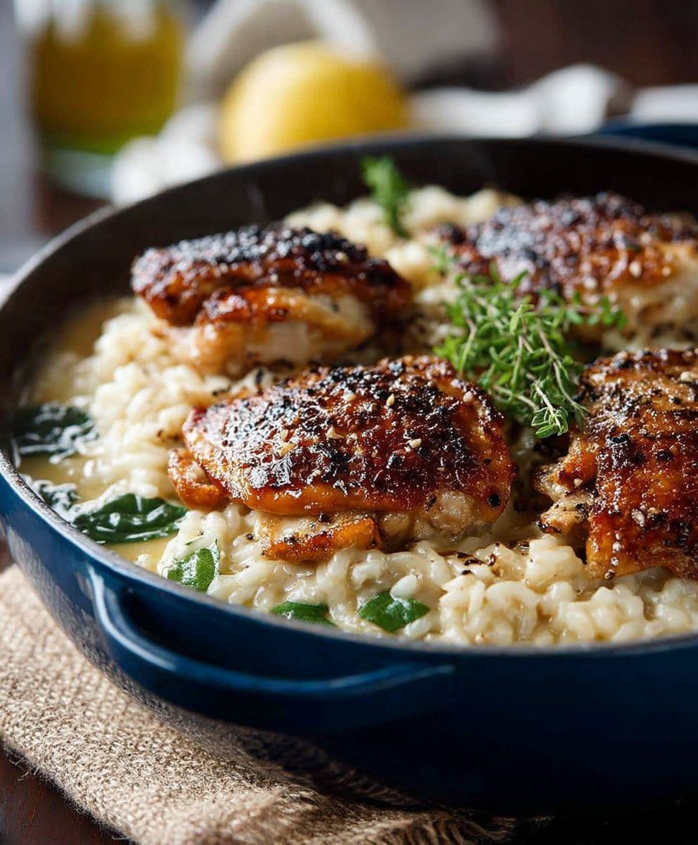 Lemon Pepper Chicken Risotto