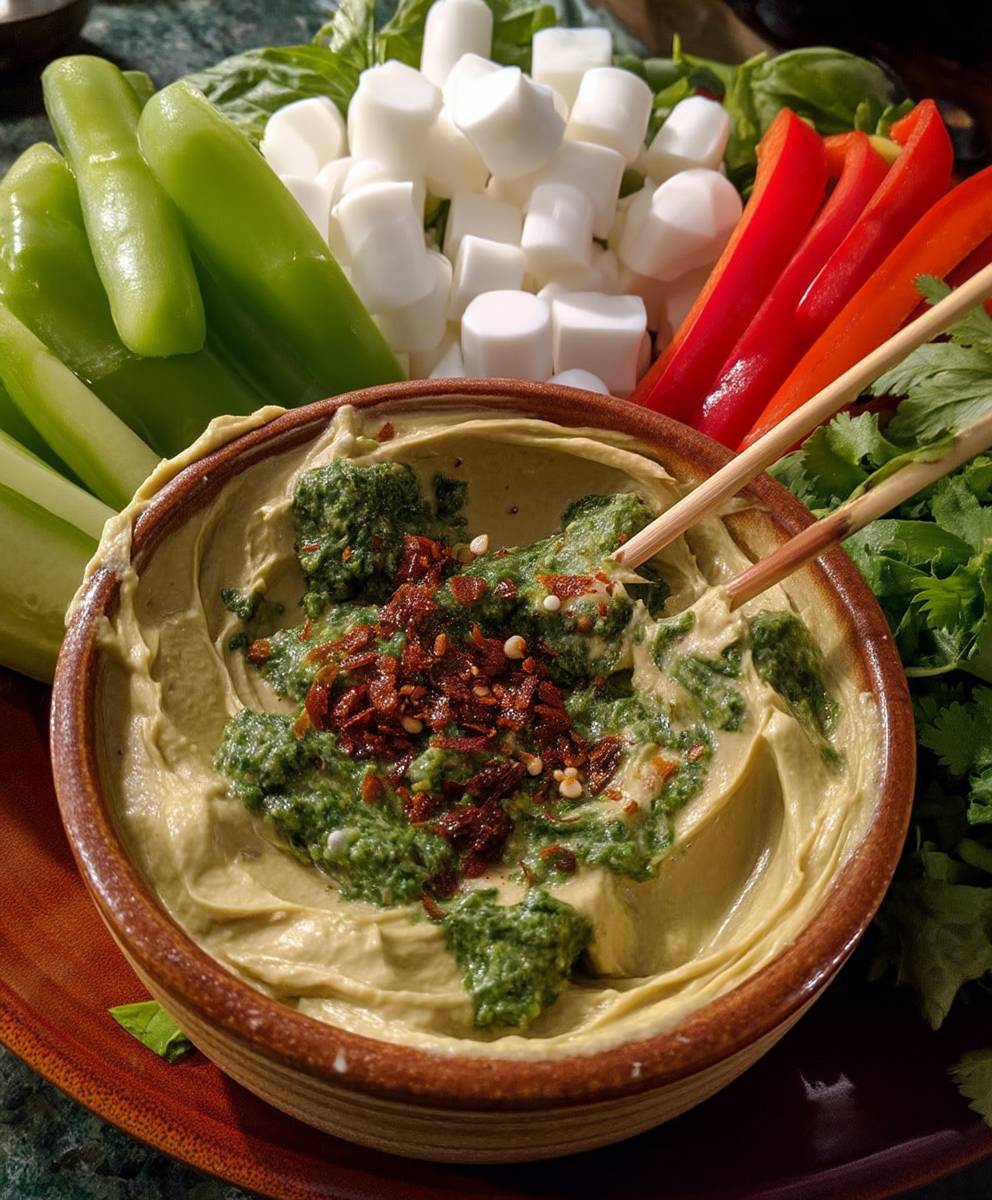 Peanut cilantro dip