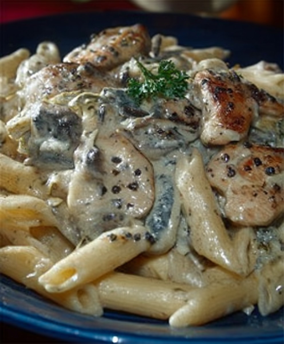 Chicken artichoke penne