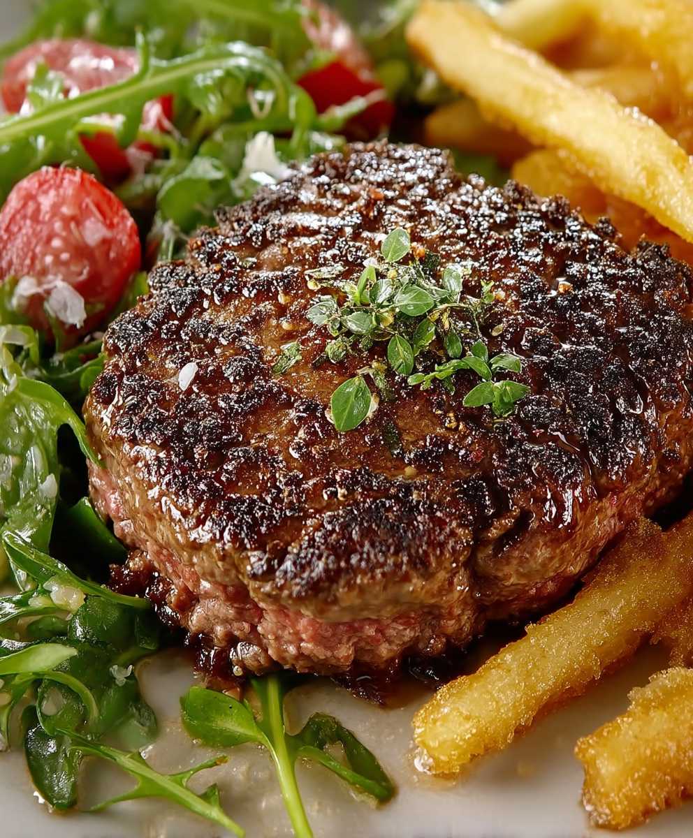 Steak hache pokey salad