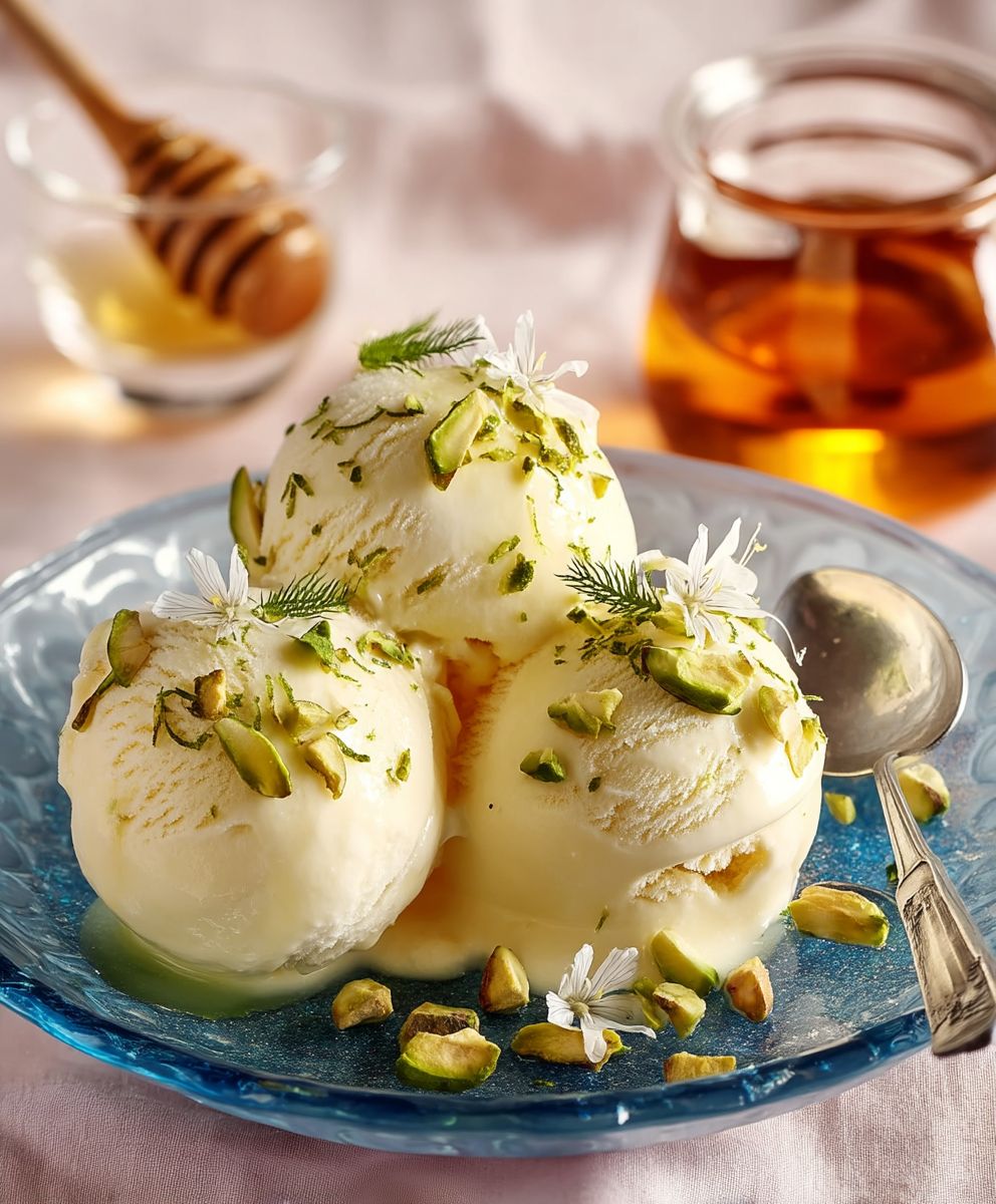 Honey lime ice cream