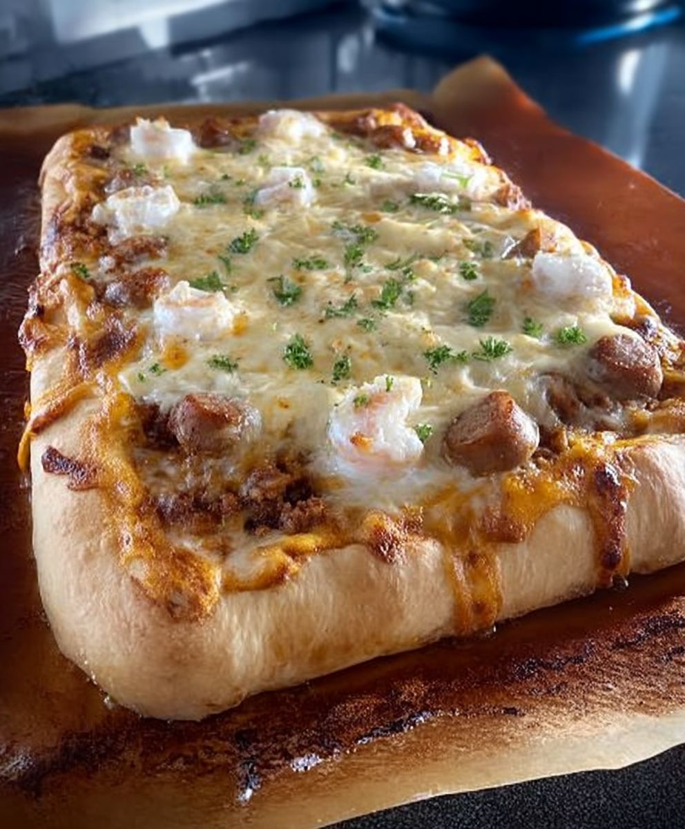 Sloppy joe stuffed crust pizza