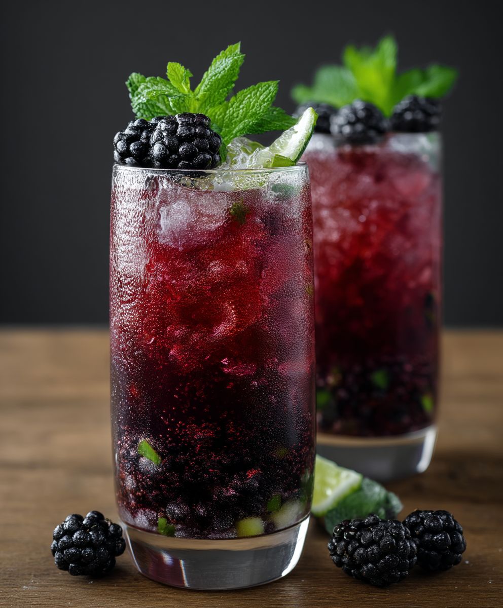 Blackberry Mint Gin Spritzer